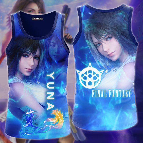 Final Fantasy X Yuna Video Game 3D All Over Print T-shirt Tank Top Zip Hoodie Pullover Hoodie Hawaiian Shirt Beach Shorts Jogger Tank Top S