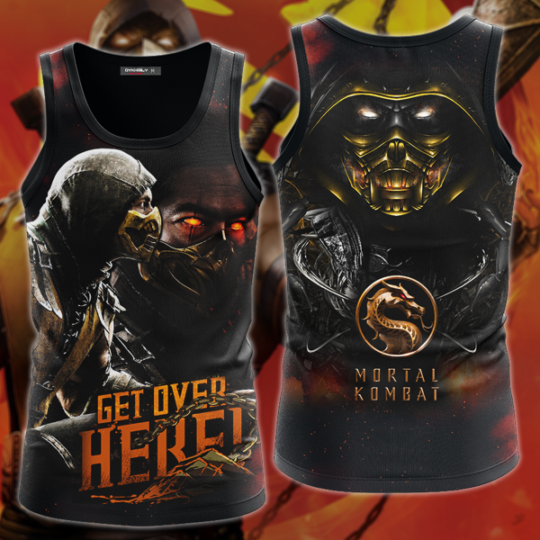 Mortal Kombat: Scorpion 3D All Over Print T-shirt Tank Top Zip Hoodie Pullover Hoodie Hawaiian Shirt Beach Shorts Jogger Tank Top S