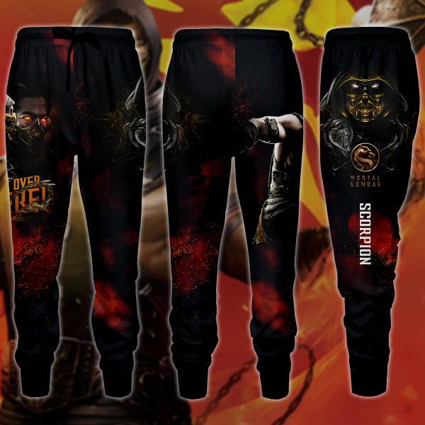 Mortal Kombat: Scorpion 3D All Over Print T-shirt Tank Top Zip Hoodie Pullover Hoodie Hawaiian Shirt Beach Shorts Jogger Joggers S