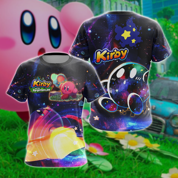 Kirby and the Forgotten Land 3D All Over Print T-shirt Tank Top Zip Hoodie Pullover Hoodie Hawaiian Shirt Beach Shorts Jogger T-shirt S