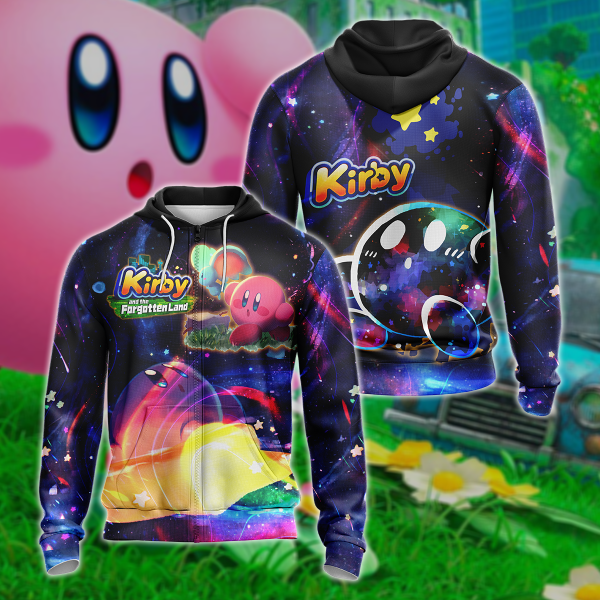 Kirby and the Forgotten Land 3D All Over Print T-shirt Tank Top Zip Hoodie Pullover Hoodie Hawaiian Shirt Beach Shorts Jogger Zip Hoodie S