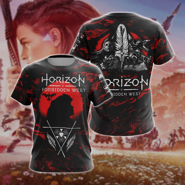 Horizon Forbidden West 3D All Over Print T-shirt Tank Top Zip Hoodie Pullover Hoodie Hawaiian Shirt Beach Shorts Jogger T-shirt S