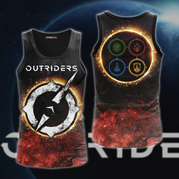 Outriders 3D All Over Print T-shirt Tank Top Zip Hoodie Pullover Hoodie Hawaiian Shirt Beach Shorts Jogger Tank Top S