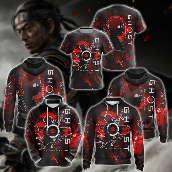 Ghost of Tsushima 3D All Over Print T-shirt Tank Top Zip Hoodie Pullover Hoodie Hawaiian Shirt Beach Shorts Jogger