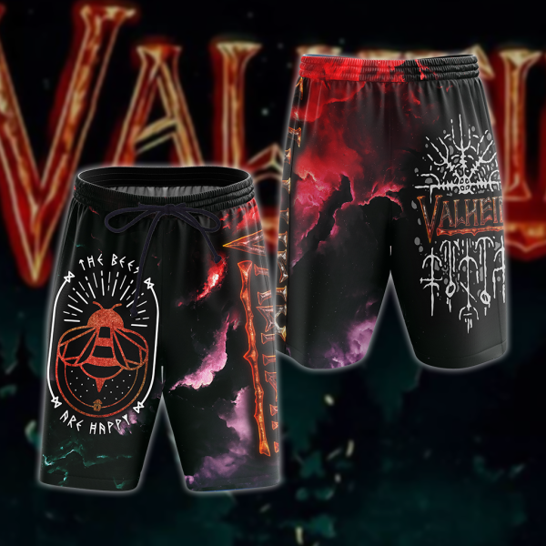 Valheim All 3D Over Print T-shirt Tank Top Zip Hoodie Pullover Hoodie Hawaiian Shirt Beach Shorts Jogger Beach Shorts S