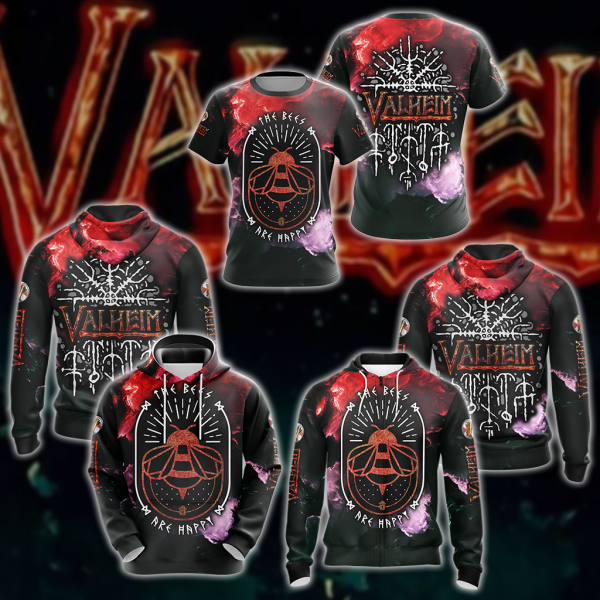 Valheim All 3D Over Print T-shirt Tank Top Zip Hoodie Pullover Hoodie Hawaiian Shirt Beach Shorts Jogger