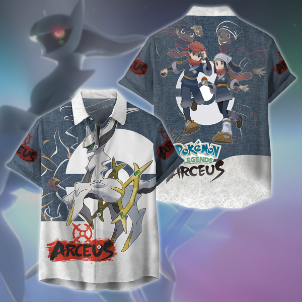 Pokémon Legends: Arceus 3D All Over Print T-shirt Tank Top Zip Hoodie Pullover Hoodie Hawaiian Shirt Beach Shorts Jogger Hawaiian Shirt S