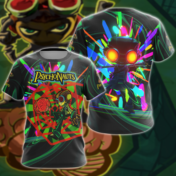 Psychonauts 2 3D All Over Print T-shirt Tank Top Zip Hoodie Pullover Hoodie Hawaiian Shirt Beach Shorts Jogger T-shirt S