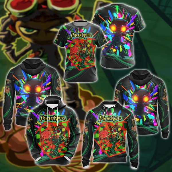 Psychonauts 2 3D All Over Print T-shirt Tank Top Zip Hoodie Pullover Hoodie Hawaiian Shirt Beach Shorts Jogger