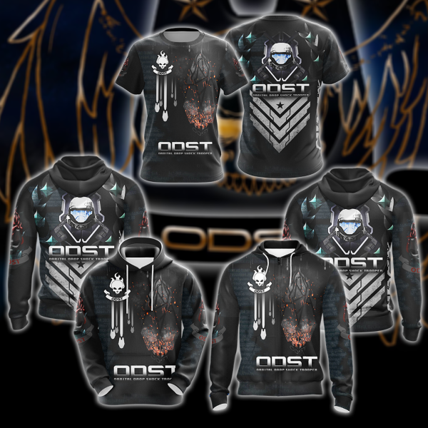 Halo ODST All Over Print T-shirt Tank Top Zip Hoodie Pullover Hoodie Hawaiian Shirt