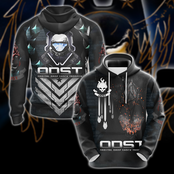 Halo ODST All Over Print T-shirt Tank Top Zip Hoodie Pullover Hoodie Hawaiian Shirt Hoodie S