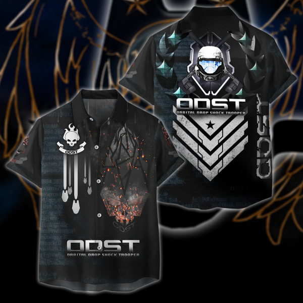 Halo ODST All Over Print T-shirt Tank Top Zip Hoodie Pullover Hoodie Hawaiian Shirt Hawaiian Shirt S