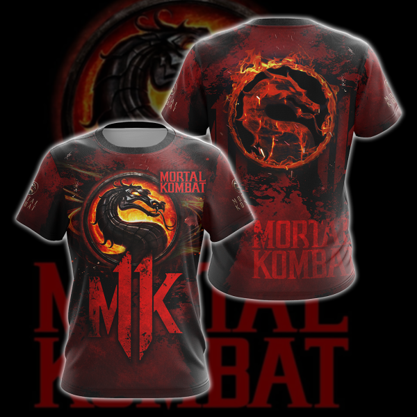 Mortal Kombat All Over Print T-shirt Tank Top Zip Hoodie Pullover Hoodie Hawaiian Shirt T-shirt S