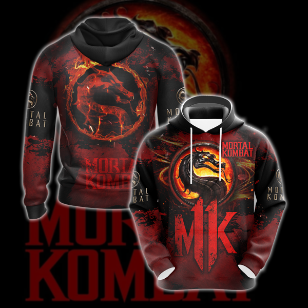 Mortal Kombat All Over Print T-shirt Tank Top Zip Hoodie Pullover Hoodie Hawaiian Shirt Hoodie S