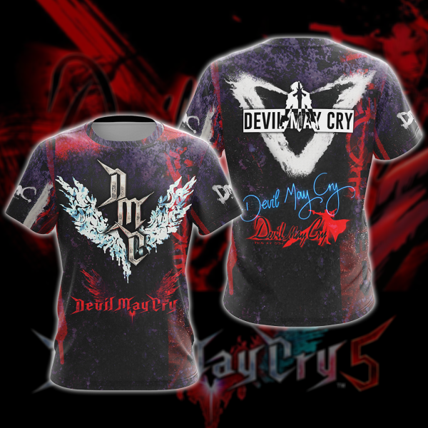 Devil May Cry All Over Print T-shirt Tank Top Zip Hoodie Pullover Hoodie Hawaiian Shirt T-shirt S