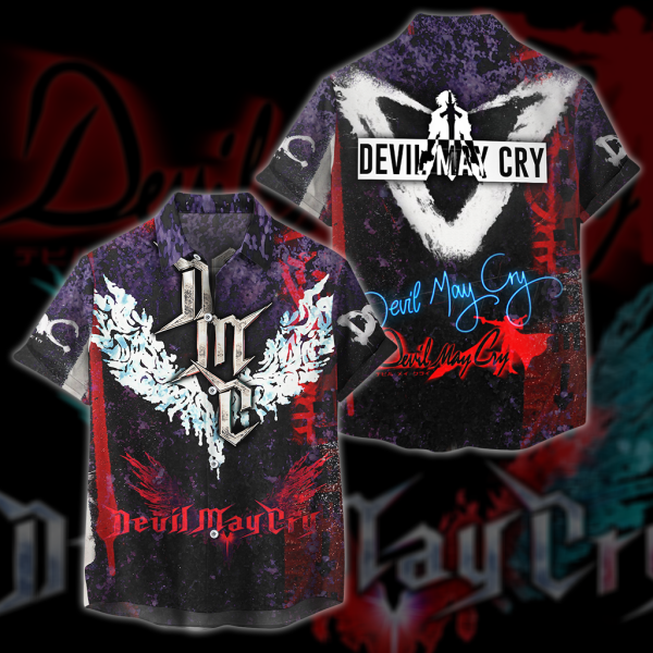 Devil May Cry All Over Print T-shirt Tank Top Zip Hoodie Pullover Hoodie Hawaiian Shirt Hawaiian Shirt S