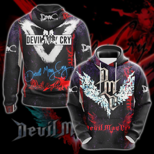 Devil May Cry All Over Print T-shirt Tank Top Zip Hoodie Pullover Hoodie Hawaiian Shirt Hoodie S