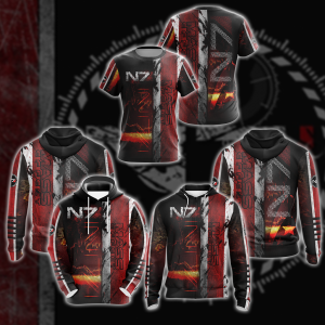 Mass Effect All Over Print T-shirt Tank Top Zip Hoodie Pullover Hoodie Hawaiian Shirt   