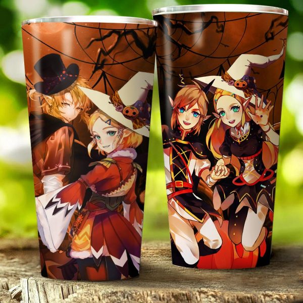 The Legend of Zelda Link & Zelda Halloween Tumbler 30oz (Straight)