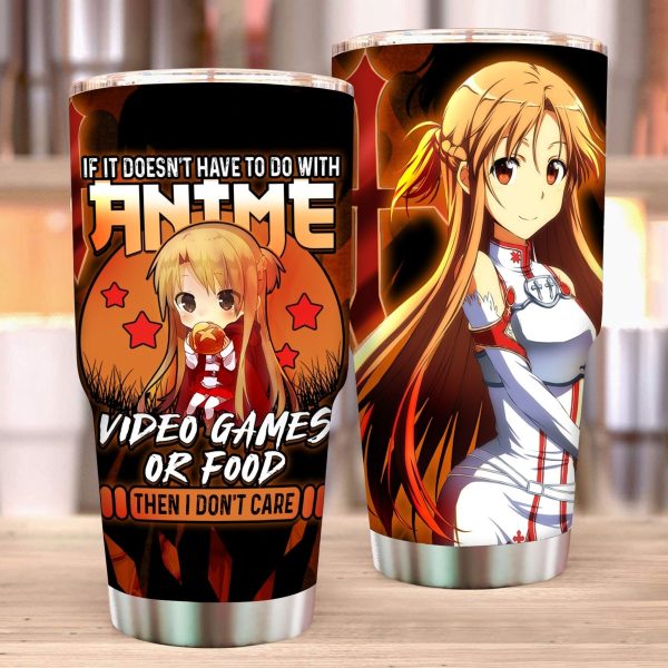 If it doesn't have to do with anime or food then I don't care Chibi Asuna Sword Art Online Tumbler 30oz