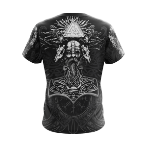 Viking Pattern Unisex 3D T-shirt Zip Hoodie Pullover Hoodie