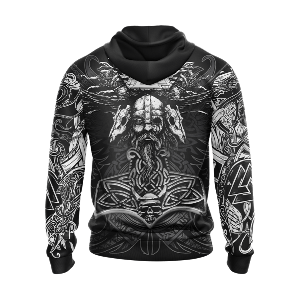 Viking Pattern Unisex 3D T-shirt Zip Hoodie Pullover Hoodie