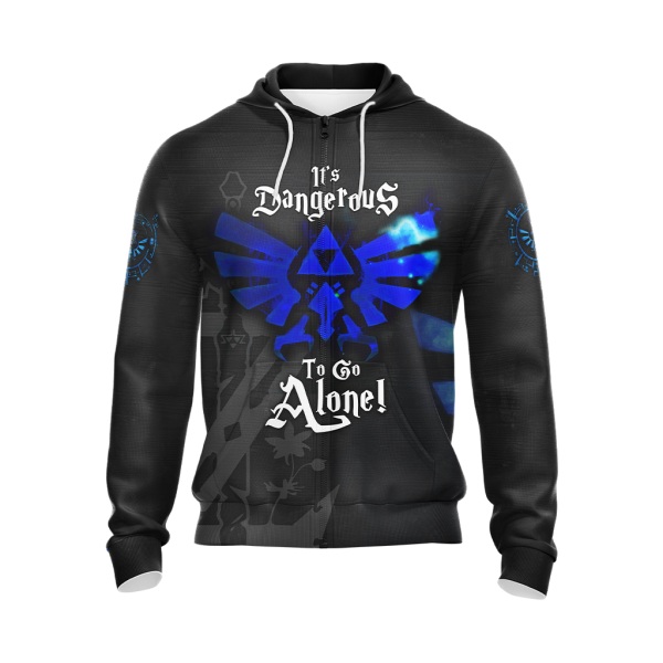 The Legend Of Zelda It's Dangerous To Go Alone, Take This Unisex 3D T-shirt Zip Hoodie