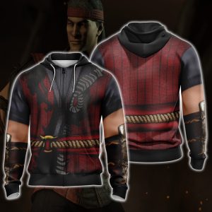 Mortal Kombat Liu Kang Cosplay Unisex 3D T-shirt Zip Hoodie