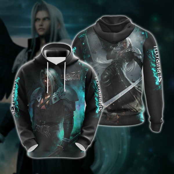 Final Fantasy VII Remake Sephiroth Unisex 3D T-shirt Zip Hoodie Hoodie S