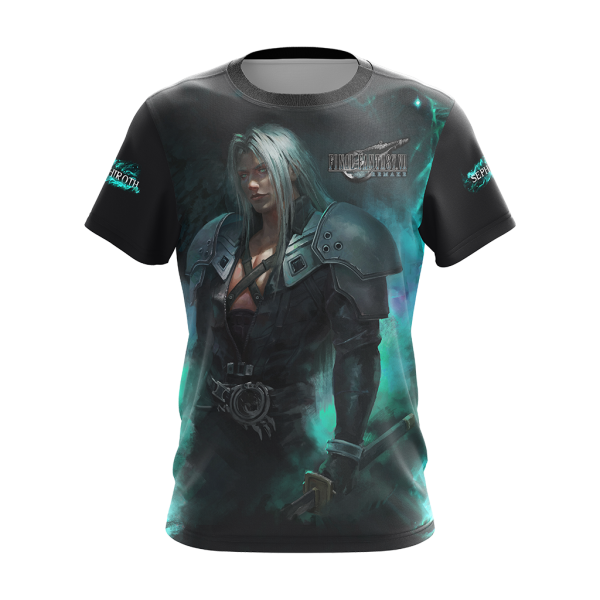 Final Fantasy VII Remake Sephiroth Unisex 3D T-shirt Zip Hoodie