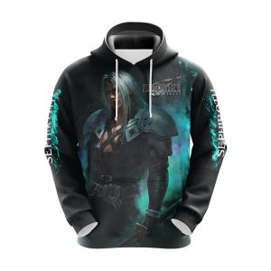 Final Fantasy VII Remake Sephiroth Unisex 3D T-shirt Zip Hoodie   