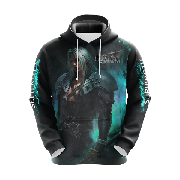 Final Fantasy VII Remake Sephiroth Unisex 3D T-shirt Zip Hoodie