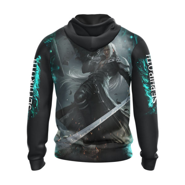 Final Fantasy VII Remake Sephiroth Unisex 3D T-shirt Zip Hoodie