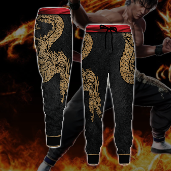 Tekken Marshall Law Cosplay 3D Jogging Pants Black S