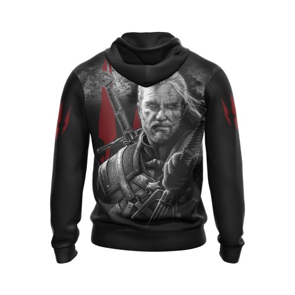 The Witcher - Geralt: "Evil Is Evil" Unisex 3D T-shirt Zip Hoodie