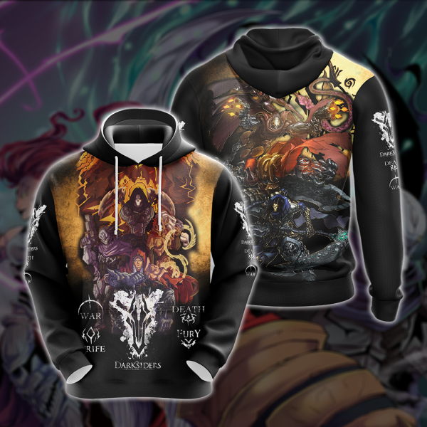 Darksiders 4 Horsemen Unisex 3D T-shirt Zip Hoodie Hoodie S