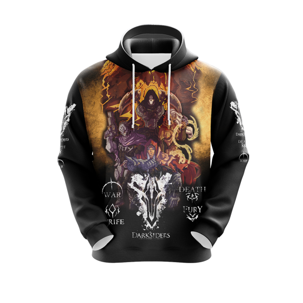 Darksiders 4 Horsemen Unisex 3D T-shirt Zip Hoodie