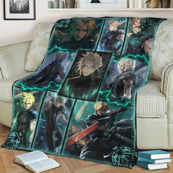 Final Fantasy VII Cloud Strike 3D Throw Blanket