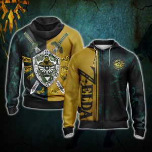 The Legend Of Zelda Unisex 3D T-shirt Zip Hoodie Zip Hoodie S 