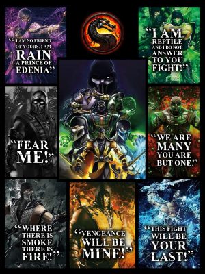 Mortal Kombat Ninja Quotes 3D Throw Blanket   