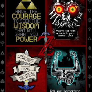 The Legend Of Zelda Quotes 3D Throw Blanket   