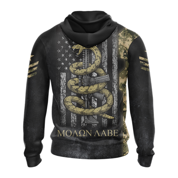 Molon Labe Come And Take Them Unisex 3D Zip Up Hoodie