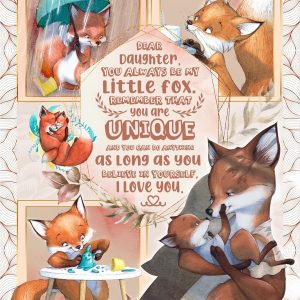 Gifts For Daughters, Granddaughters - Dear Lisa, You Always Be My Little Fox 3D Throw Blanket