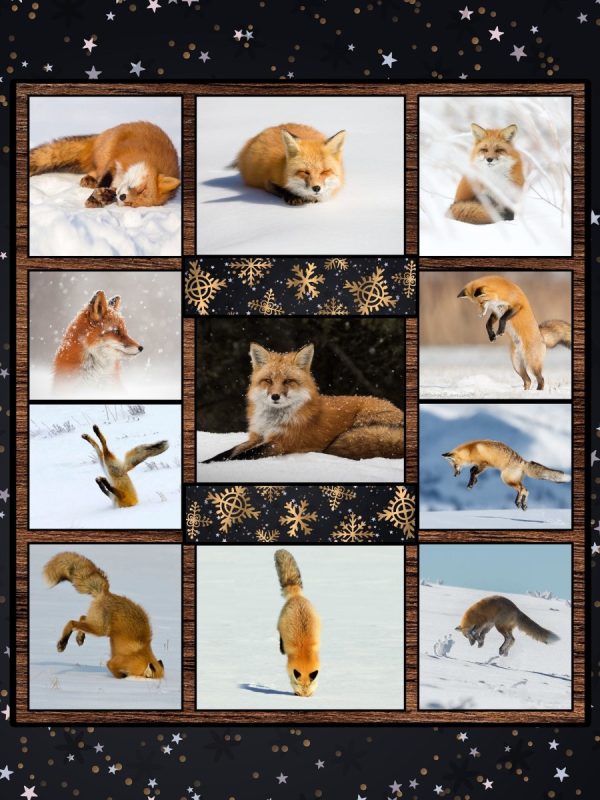 Fox In The Snow 3D Throw Blanket