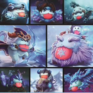 League Of Legends Poro Complication 3D Quilt Bed Set