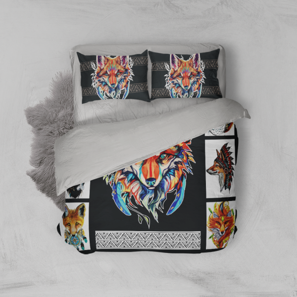 Tribal Fox 3D Bed Set