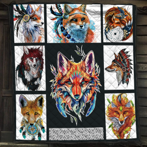 Tribal Fox 3D Quilt Bed Set