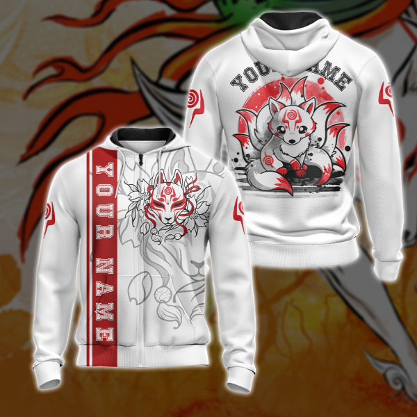 Ninetail fox Spirit - Customized New Unisex 3D Zip Up Hoodie