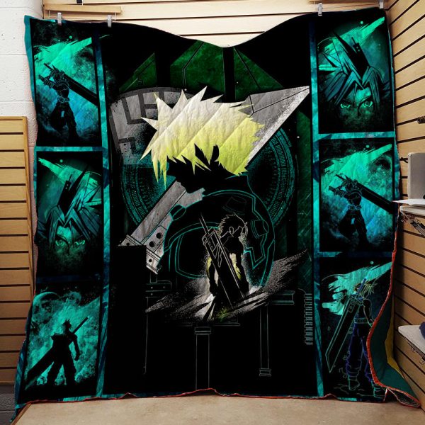 Final Fantasy Cloud Strife 3D Quilt Set Single Quilt Twin (150x180CM)