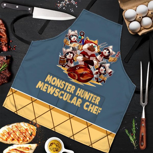 Monster Hunter Meowscular Chef 3D Apron
